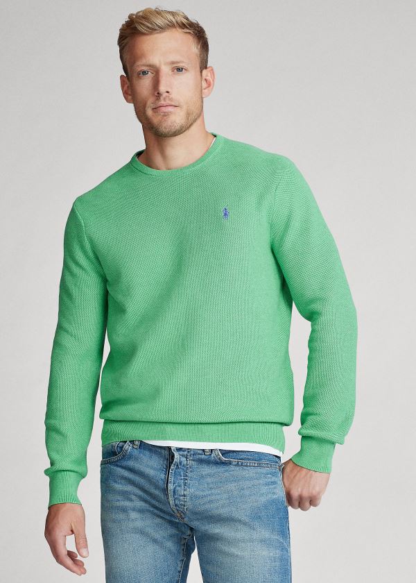 Polo Ralph Lauren Cotton Crewneck Striktrøje Herre Danmark (ZCNBL3486)